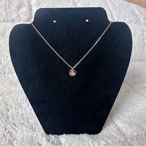 Boutique | Stamped "O" Initial Circle Necklace Gold Color